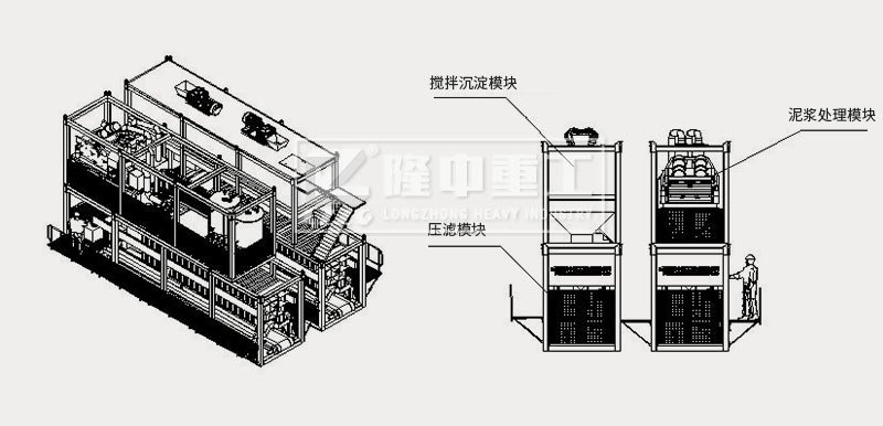 模块化打桩泥浆处理设备结构